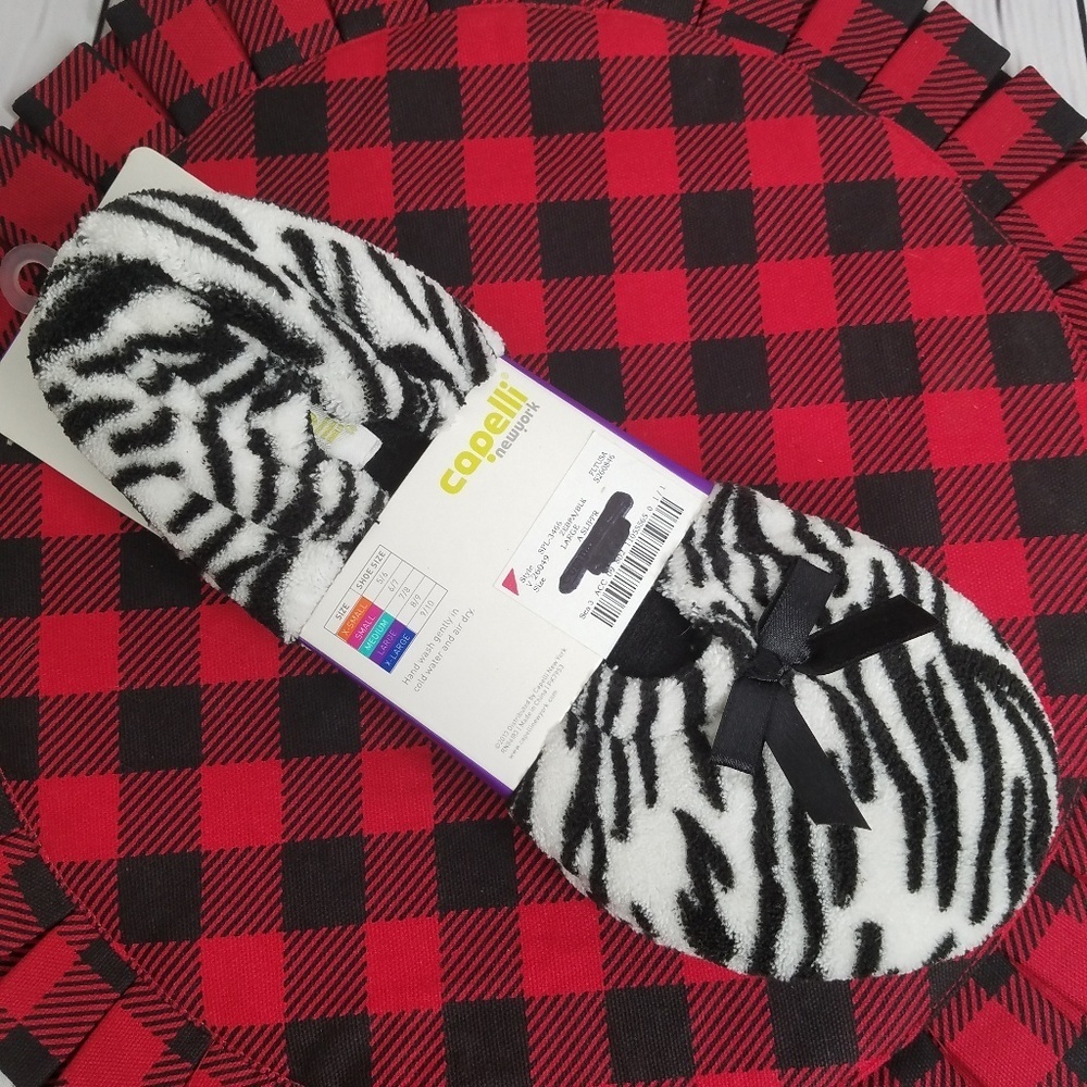 💜-CAPELLI | ZEBRA PRINT SLIPPERS